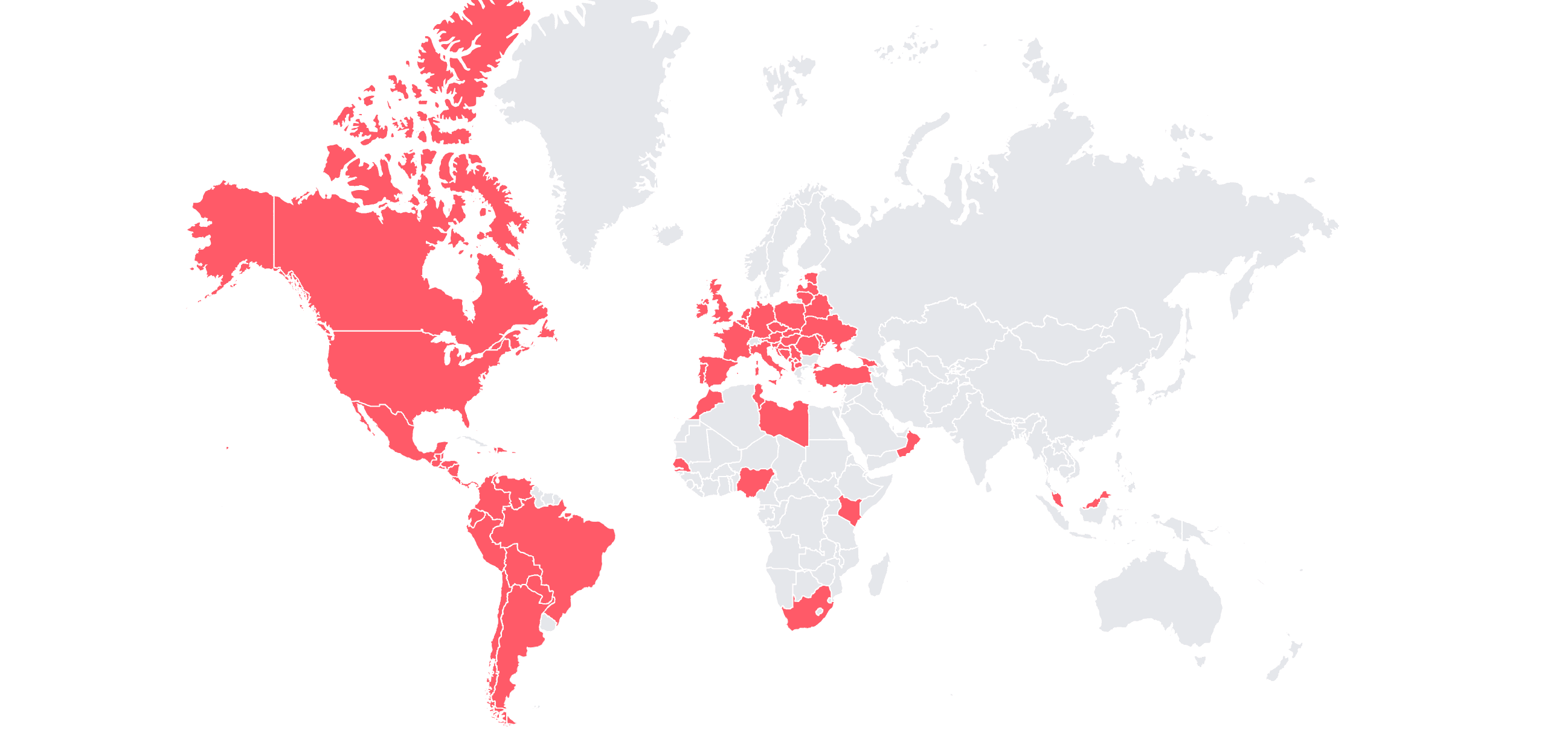 Farmasi international markets world map